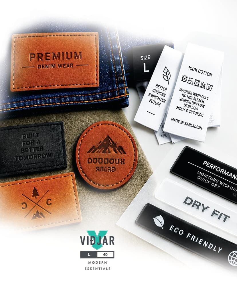 Care labels and leather patches
