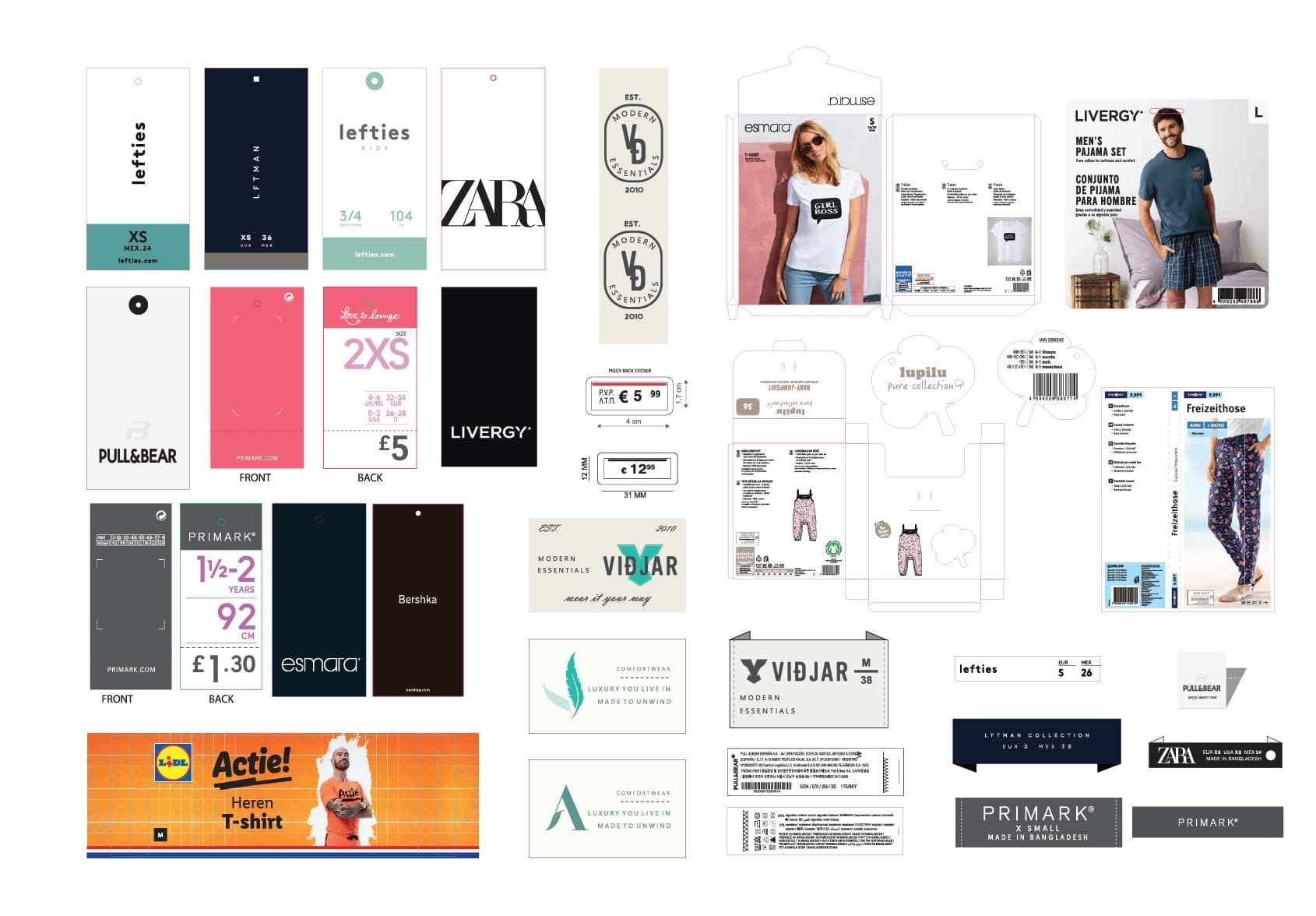 Hang tags and labels produced by Brainstorm
